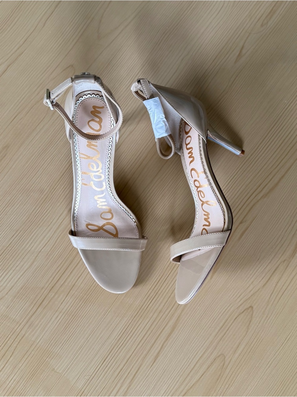Sam Edelman Patti Heeled Sandals Ankle-Strap Stiletto Tan Pumps US 10 - Picture 2 of 9